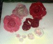 Pasta de zahar, trandafiri, flori si frunze-5