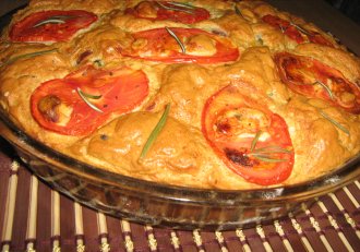 Sufleu de brinza cu legume