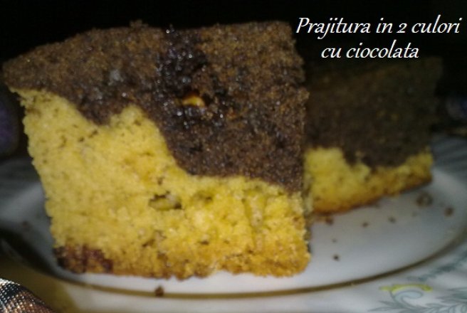 Prajitura in 2 culori cu ciocolata