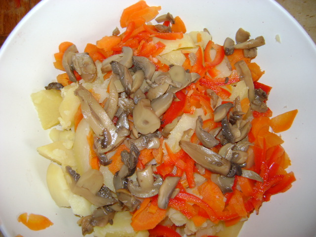 Salata de cartofi cu ciuperci