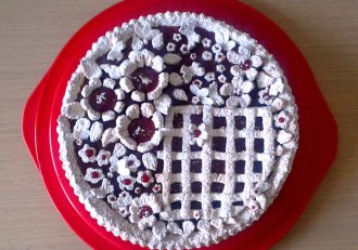 Tarta cu dulceata de zmeura