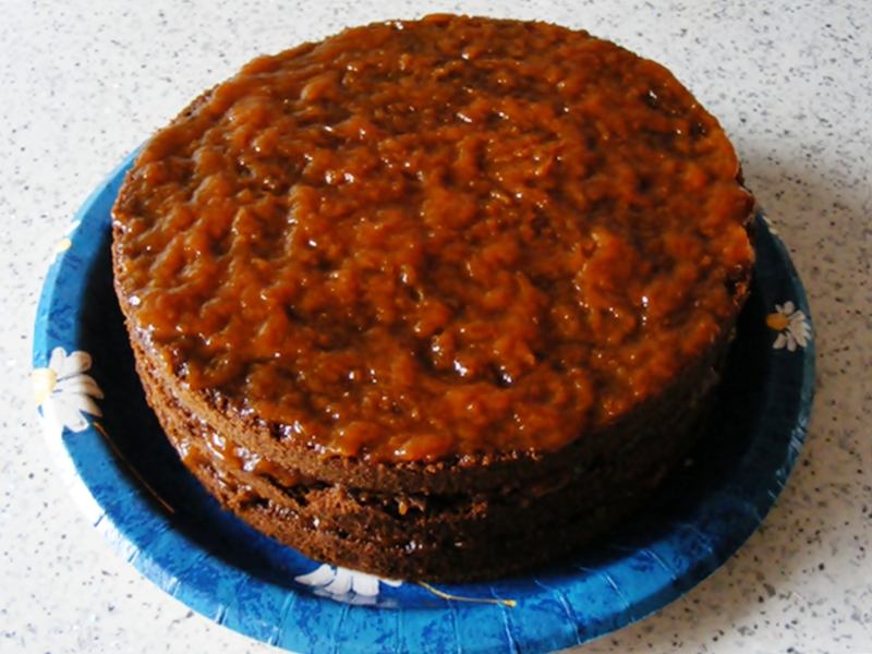 Tort Anca - ciocolata si gem de caise
