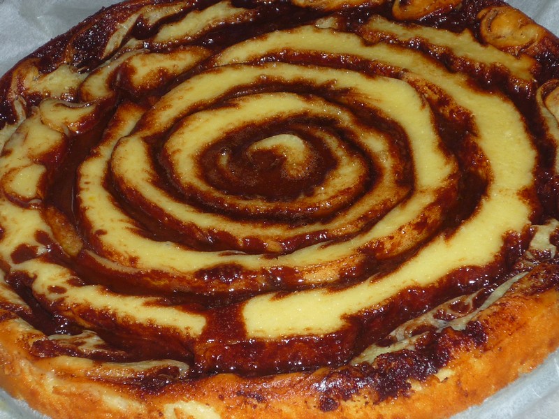Cheesecake spiralat cu ciocolata