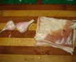 Muschiulet de porc impanat cu sunca si usturoi cu cartofi noi-1