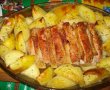 Muschiulet de porc impanat cu sunca si usturoi cu cartofi noi-4