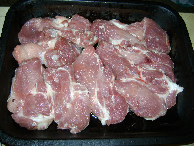 Friptura de porc cu legume si vin la cuptor