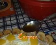 Tort cu crema de iaurt si piersici din compot-11