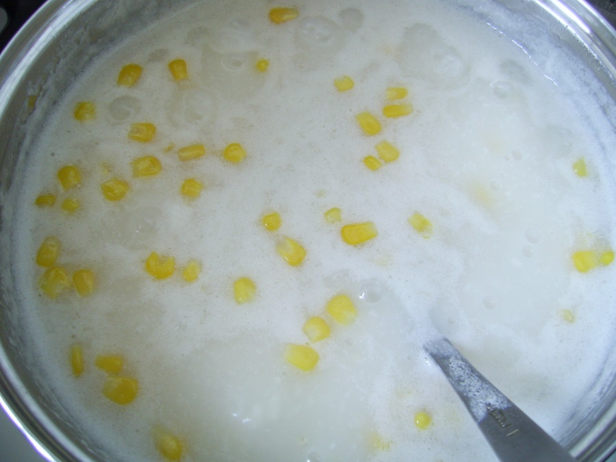 Ginataang mais - Orez cu lapte de cocos si porumb dulce