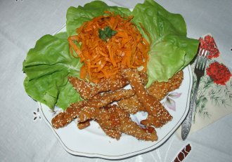 Pui Shanghai si Salata de morcov marinat