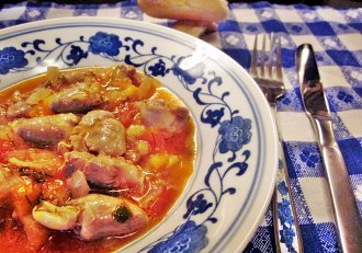Tocăniță de pipote și inimi de pui la vas Zepter!