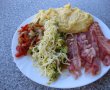 Omleta cu ceapa verde,bacon si polenta (mamaliga )-14