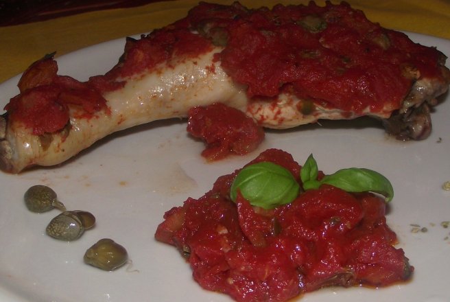 Pollo alla pizzaiola (Pui in sos de rosii)