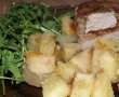 Antricot de vitel la gratar cu cartofi si salata rucola-15