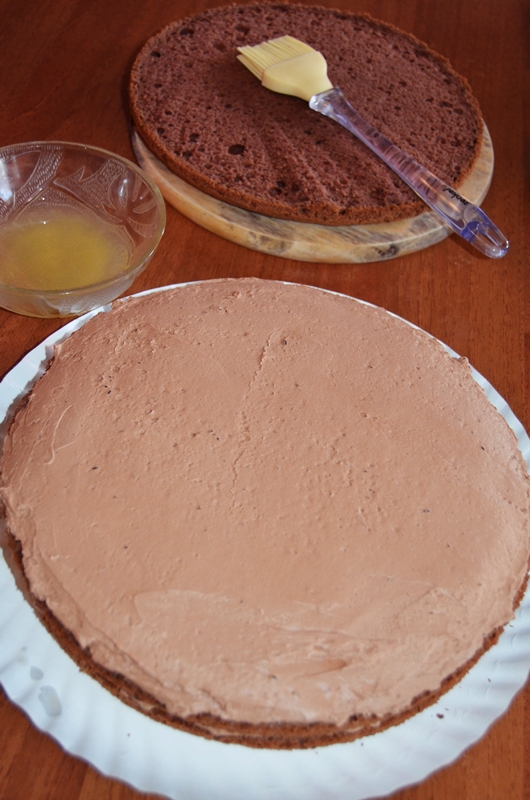 Tort cu mousse de ciocolata si portocala