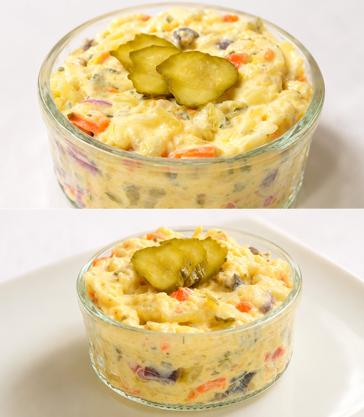 Salata cu legume, ciuperci si maioneza