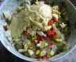 Salată de cuscus cu maioneză şi degeţele din piept de pui-2