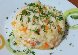 Risotto cu pui si legume