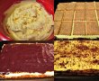 Desert prajitura cu blat de albusuri, biscuiti si crema de galbenusuri-1