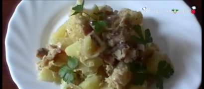 Salată de cartofi cu pește afumat