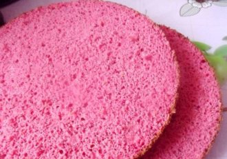 Blat de tort roz colorat natural