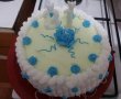 Tort "Trandafir albastru" cu crema de vanilie-0