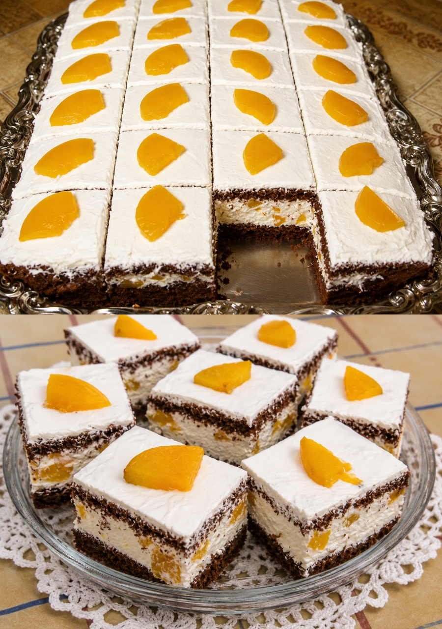Desert prajitura cu iaurt si caise