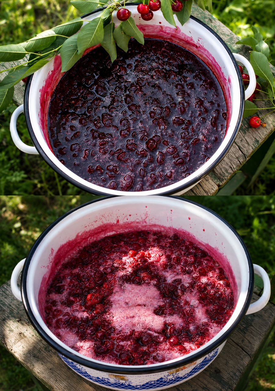 Dulceata de visine cu zahar (mai) putin