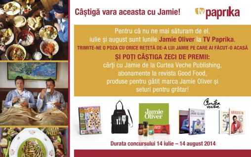 Jamie Oliver găteşte la TV Paprika în iulie şi august