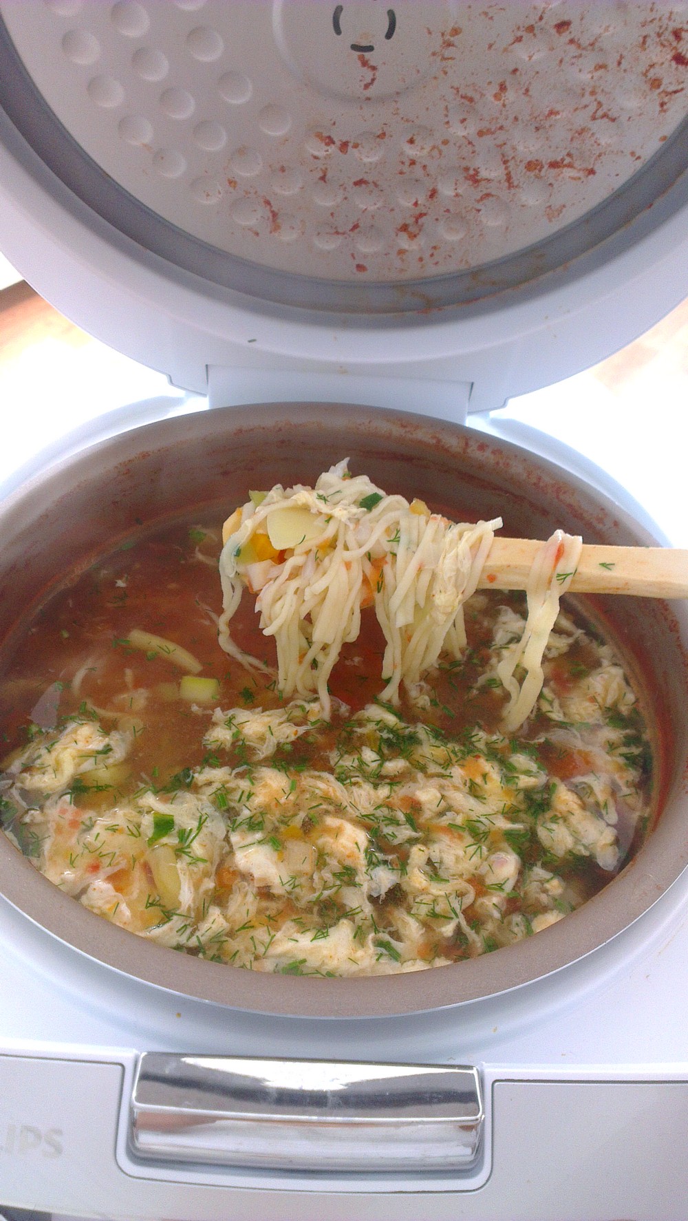 Supa de legume cu taietei de casa- Philips Multicooker