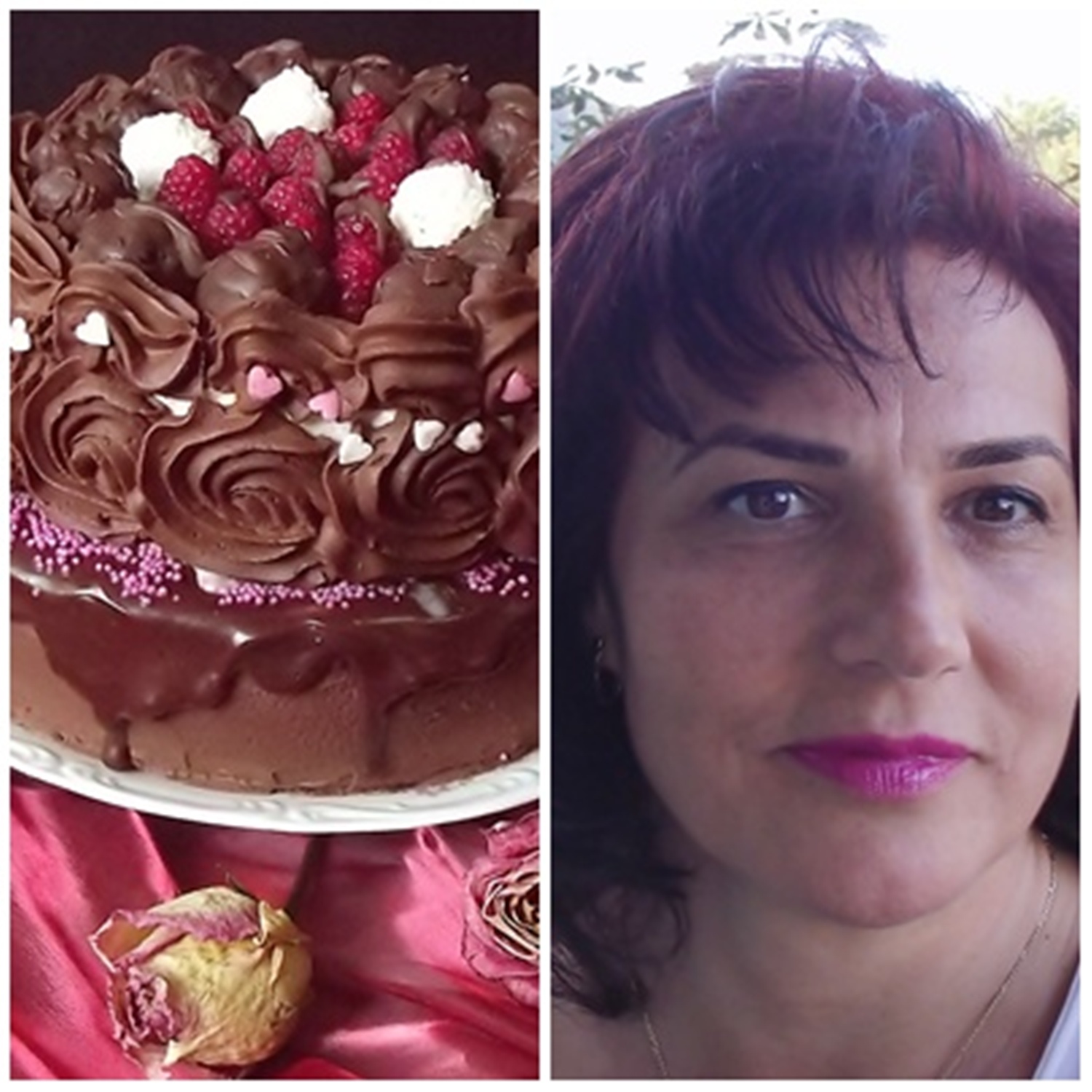 Tort aniversar cu zmeură şi ciocolată