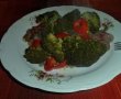 Broccoli cu ardei si ceapa rosie la tigaie-7