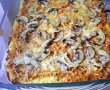 Placinta/pizza cu carne tocata, ciuperci, cascaval-2