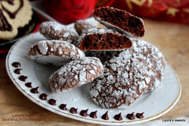 Chocolate crinkles (fursecuri cu ciocolata)