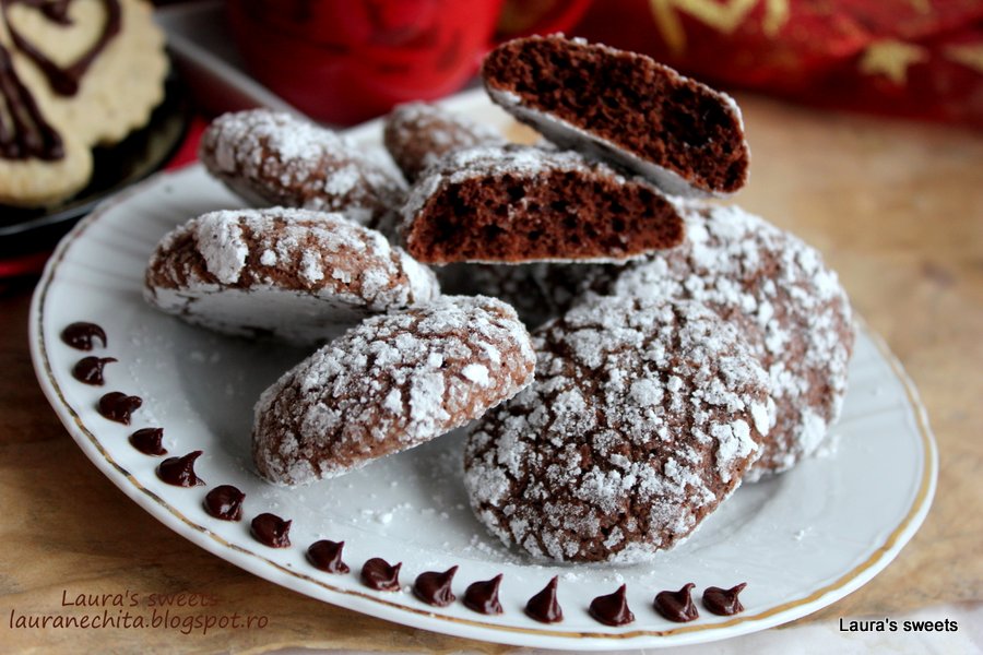 Chocolate crinkles (fursecuri cu ciocolata)