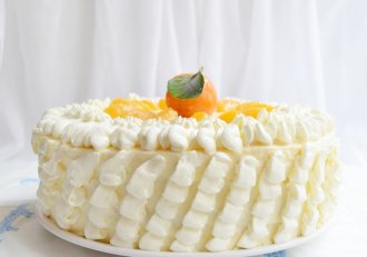Tort cu crema de gutui si clementine