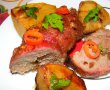 Friptura cu vitel rulat , porc si  cartofi-9