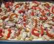 Pizza cu ciuperci si carne de pui afumata-3