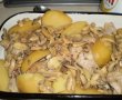 Pulpe la cuptor cu ciuperci,cartofi si cascaval-3