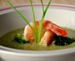 Brokkolicremesuppe mit Garnelen- Supa crema de brocoli cu creveti-4