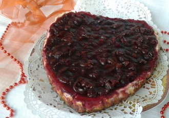 Prajitura cu branza si jeleu de visine