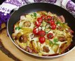 Omleta la cuptor, cu cartofi si preparate din carne-6