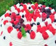 Tort Pavlova cu crema de vanilie  si fructe de padure-0