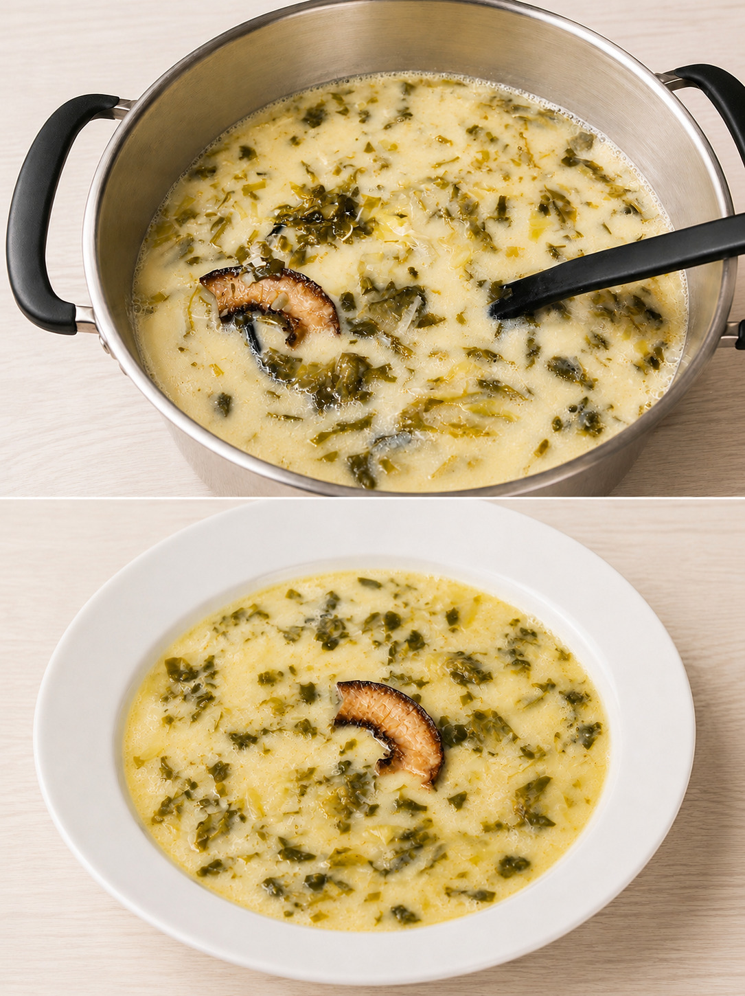 Ciorba de salata cu slanina