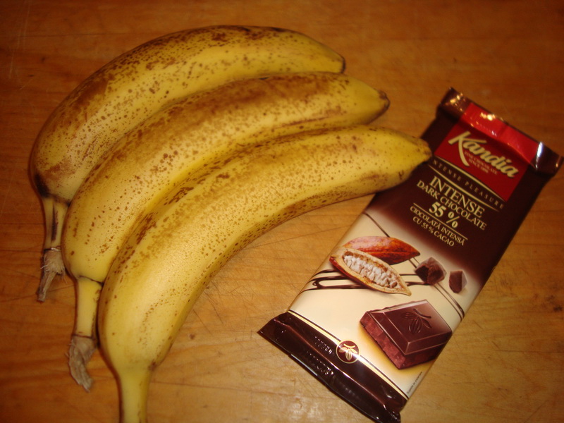 Inghetata de banane cu ciocolata
