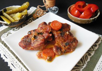 Ceafa de porc la cuptor