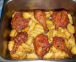 Pulpe de pui cu cartofi la cuptor-7