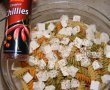 Salată de paste cu legume proaspete, caş şi salam uscat-24