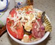 Salată de paste cu legume proaspete, caş şi salam uscat-38