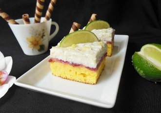 Rasturnata cu visine si crema de lime