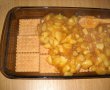 Desert prajitura cu mere, biscuiti si budinca (fara coacere)-8